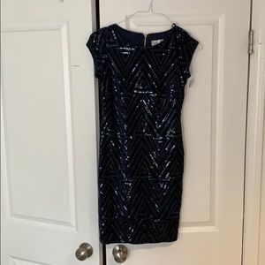 Eliza J Sequin Velvet Sheath Dress - Flapper style